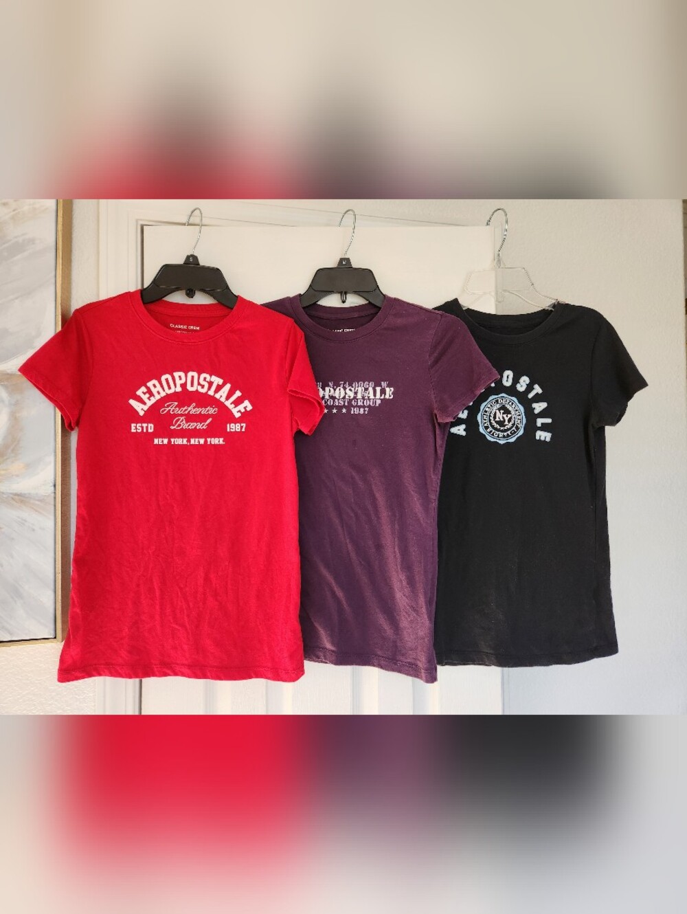 Aeropostale Shirt Red And Black Bundle Size Juniors M